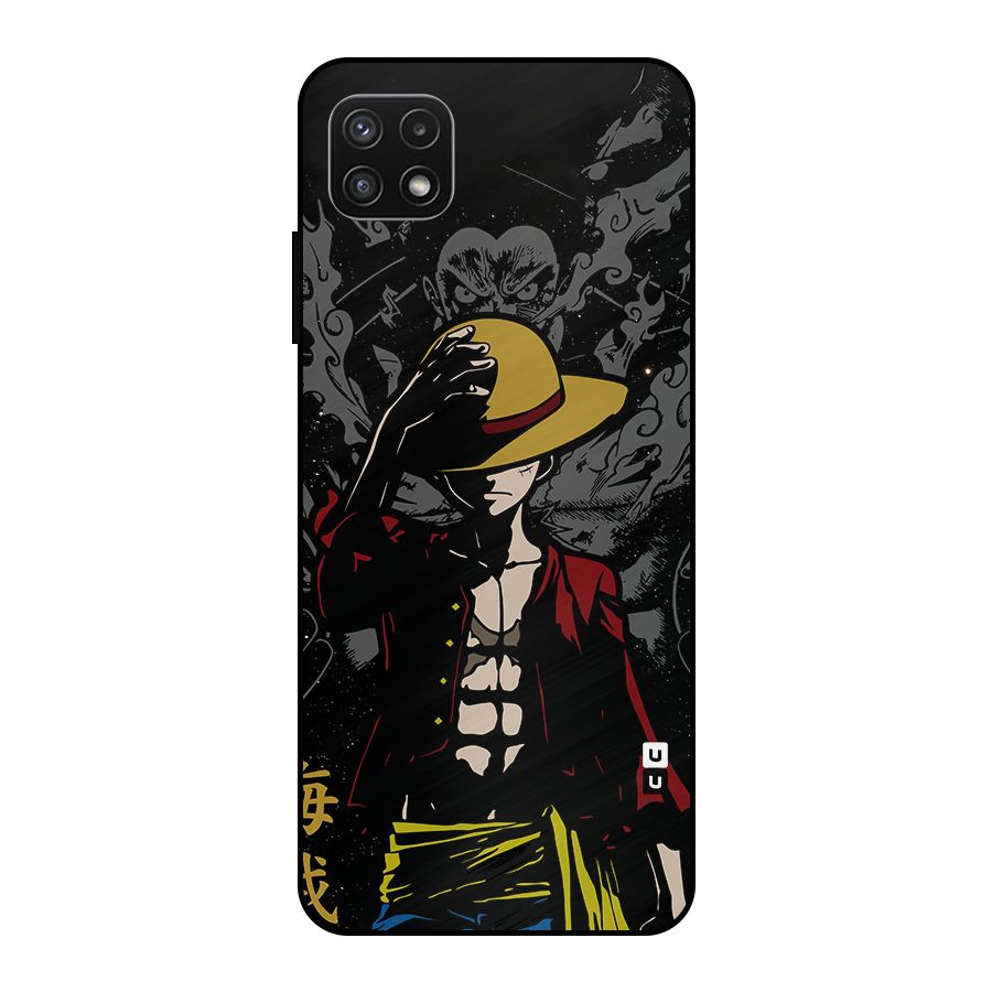 Dark Luffy Art Metal Back Case for Galaxy A22 5G