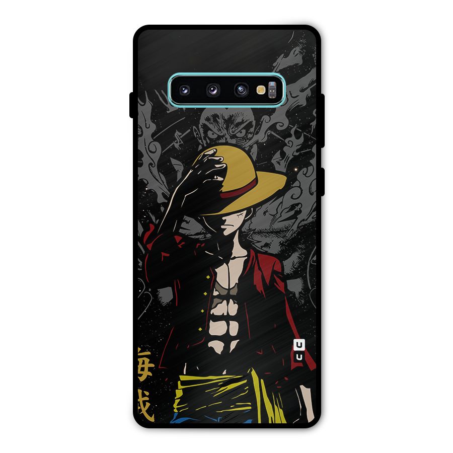 Dark Luffy Art Metal Back Case for Galaxy S10 Plus