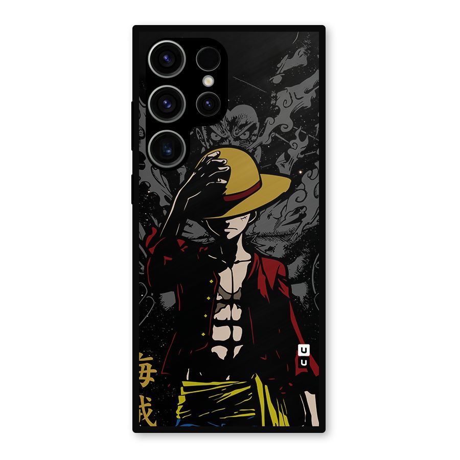 Dark Luffy Art Metal Back Case for Galaxy S23 Ultra