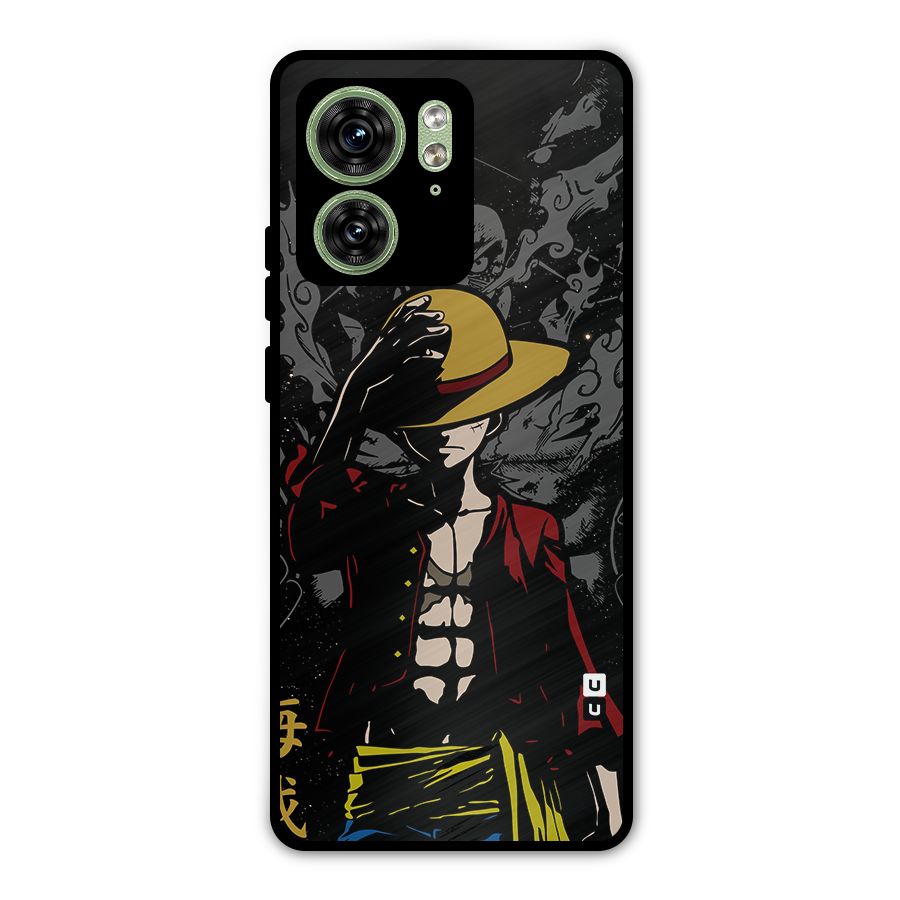 Dark Luffy Art Metal Back Case for Motorola Edge 40 5G