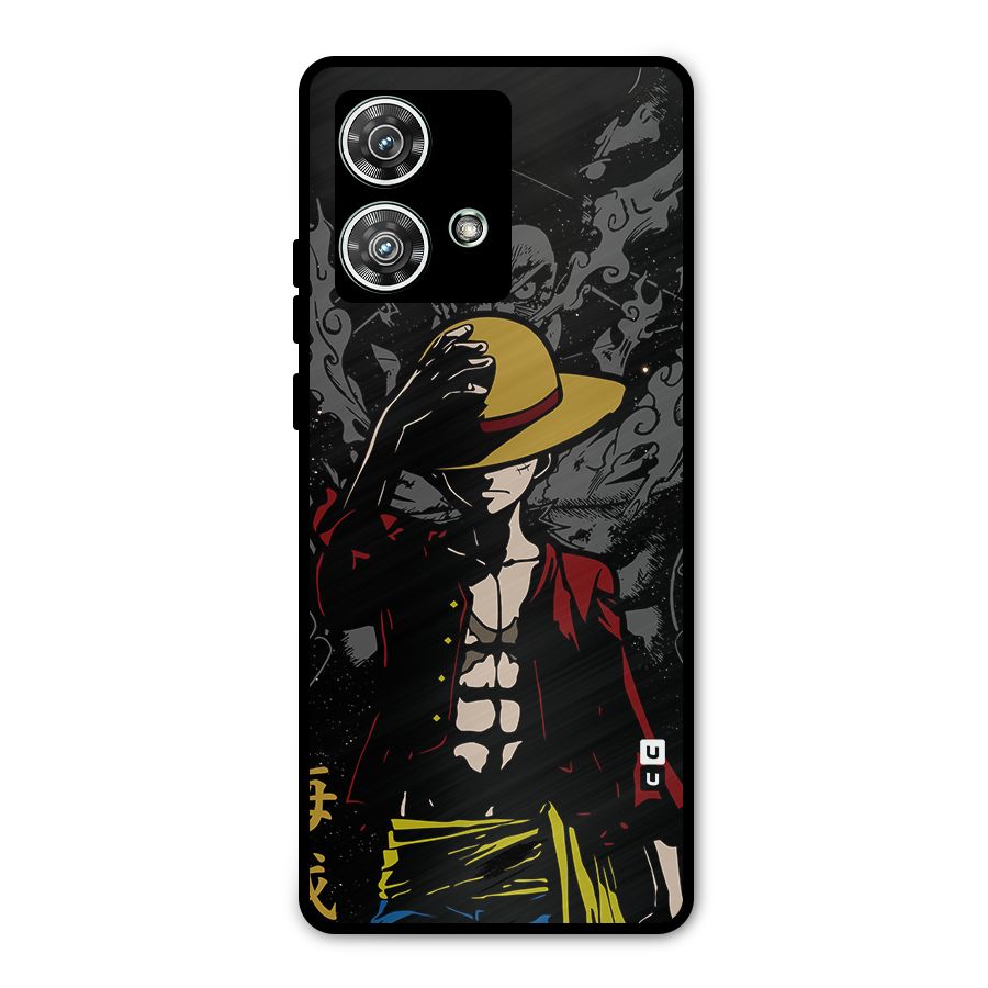 Dark Luffy Art Metal Back Case for Motorola Edge 40 Neo