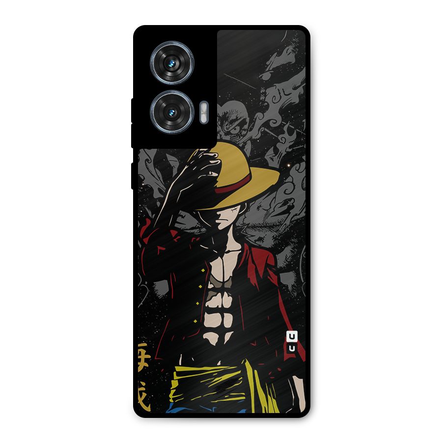 Dark Luffy Art Metal Back Case for Motorola Edge 50 Fusion
