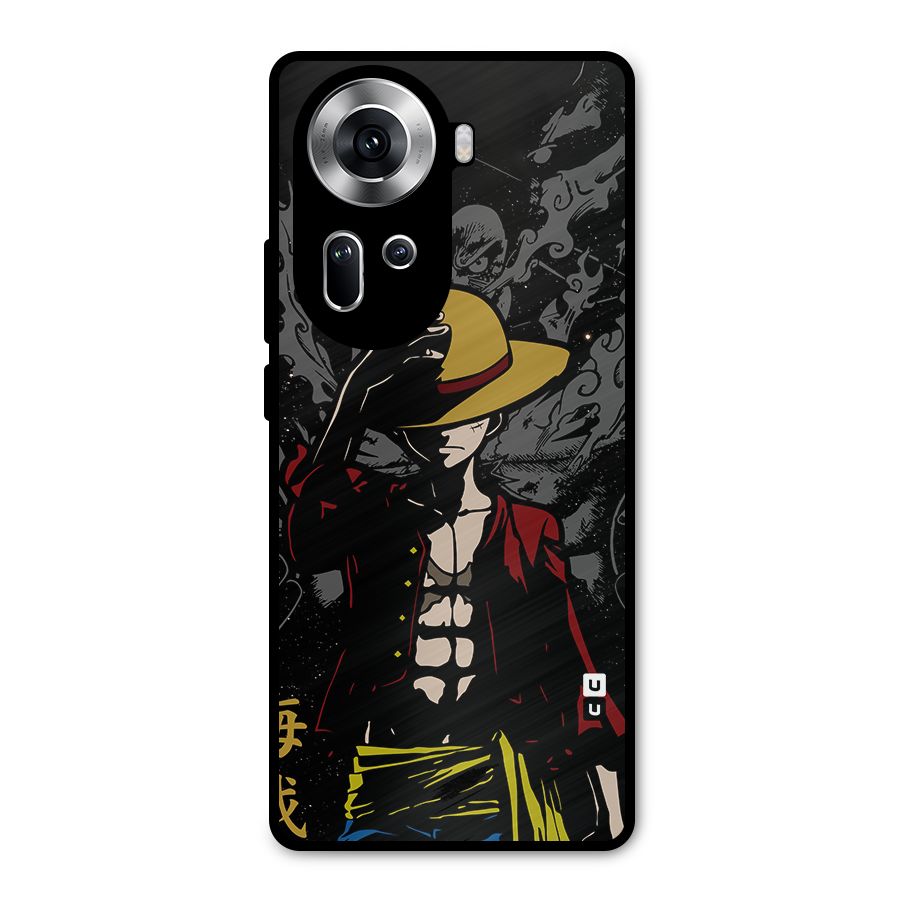 Dark Luffy Art Metal Back Case for Oppo Reno11 5G