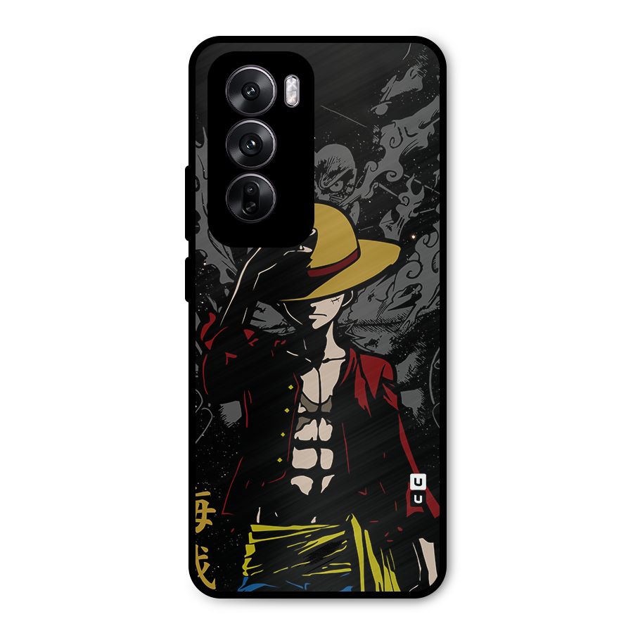 Dark Luffy Art Metal Back Case for Oppo Reno12