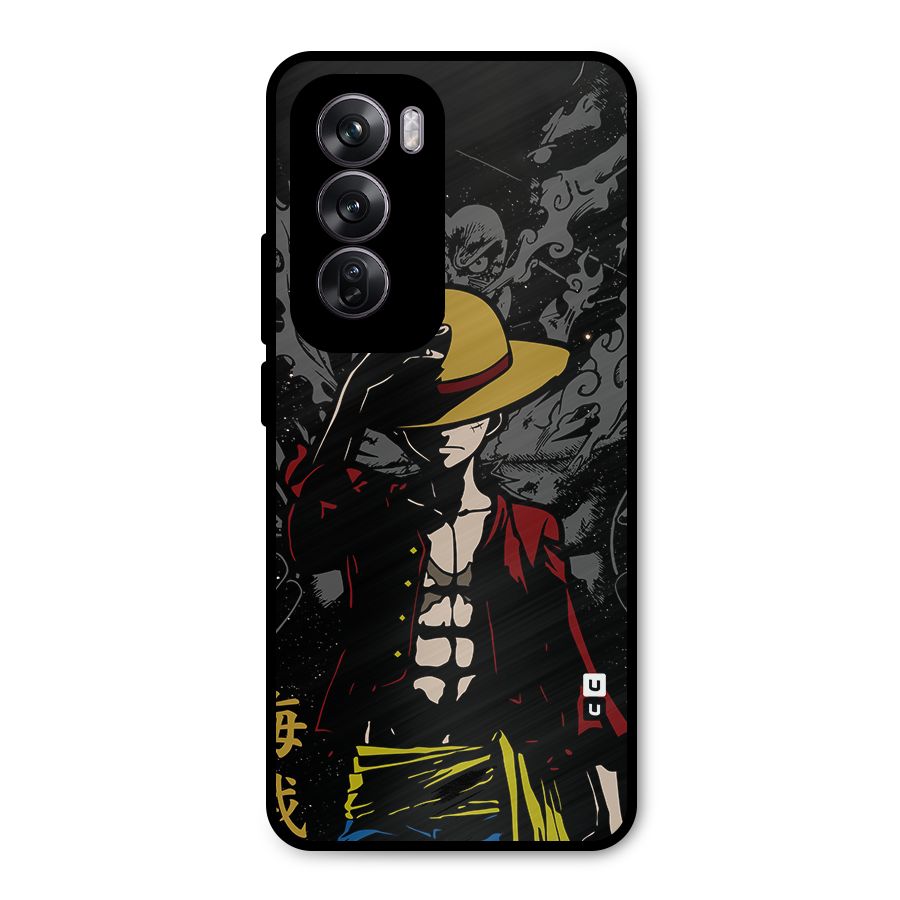 Dark Luffy Art Metal Back Case for Oppo Reno12 Pro