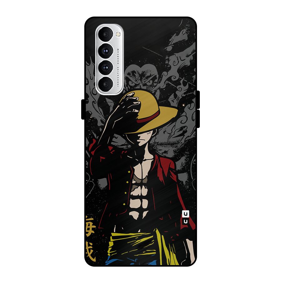 Dark Luffy Art Metal Back Case for Oppo Reno4 Pro
