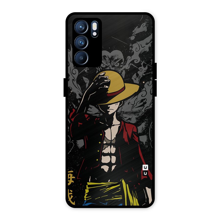 Dark Luffy Art Metal Back Case for Oppo Reno6 5G