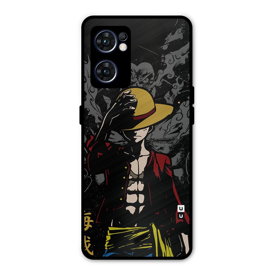 Dark Luffy Art Metal Back Case for Oppo Reno7 5G