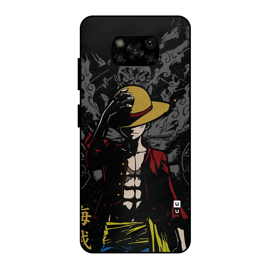 Dark Luffy Art Metal Back Case for Poco X3