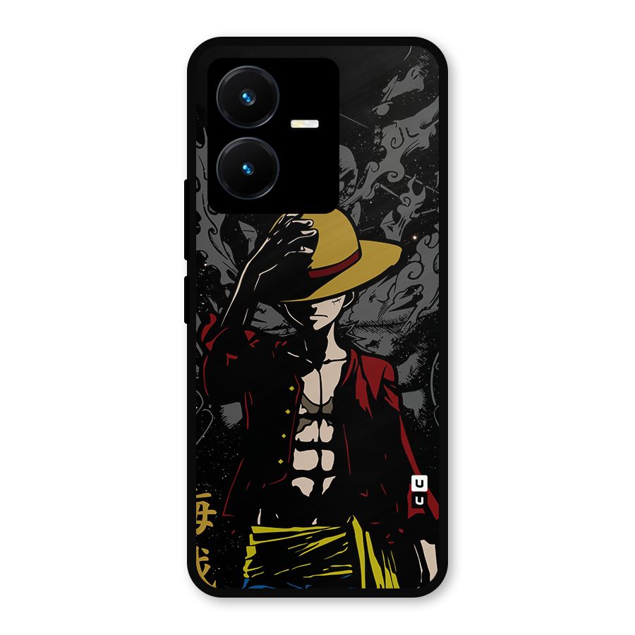 Dark Luffy Art Metal Back Case for Vivo Y22s