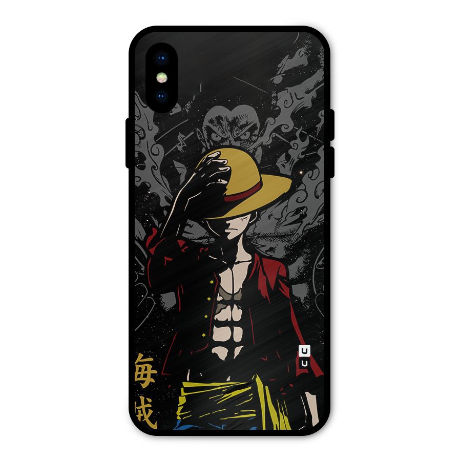 Dark Luffy Art Metal Back Case for iPhone X
