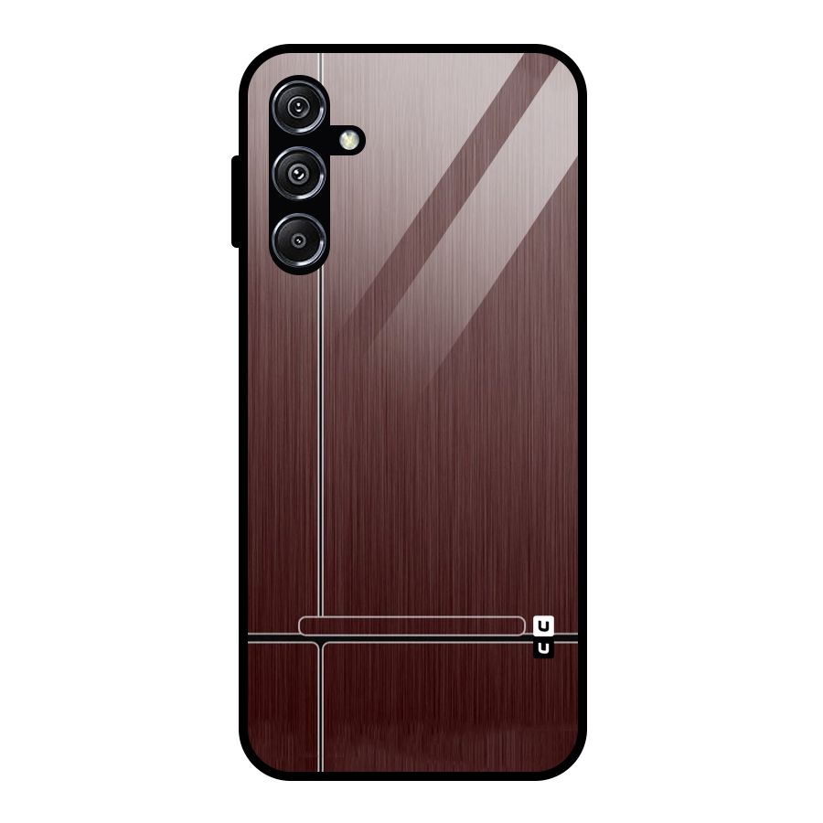 Dark Maroon Classic Design Glass Back Case for Galaxy M34 5G