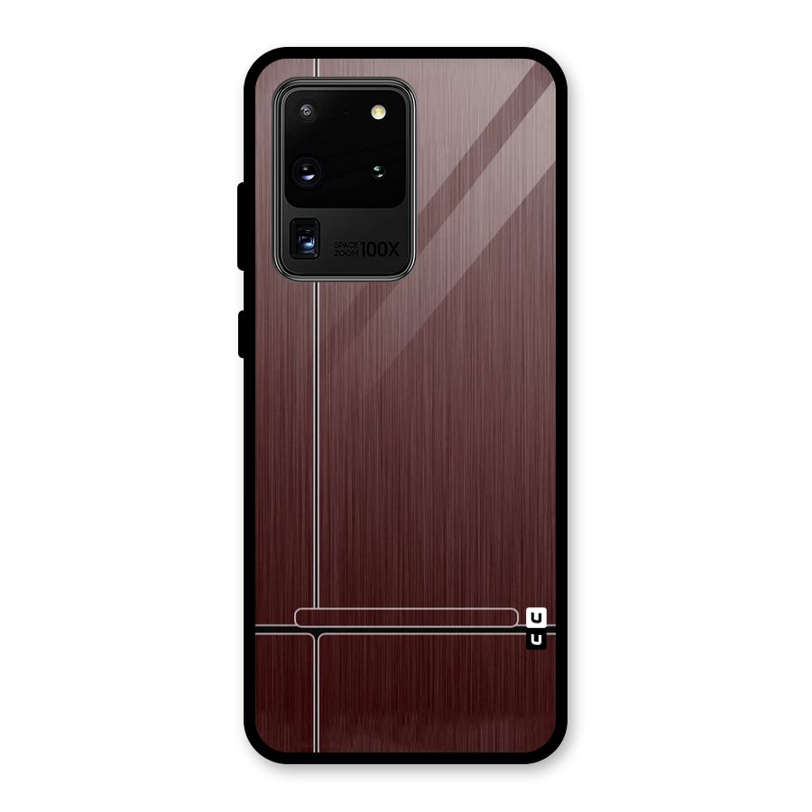 Dark Maroon Classic Design Glass Back Case for Galaxy S20 Ultra