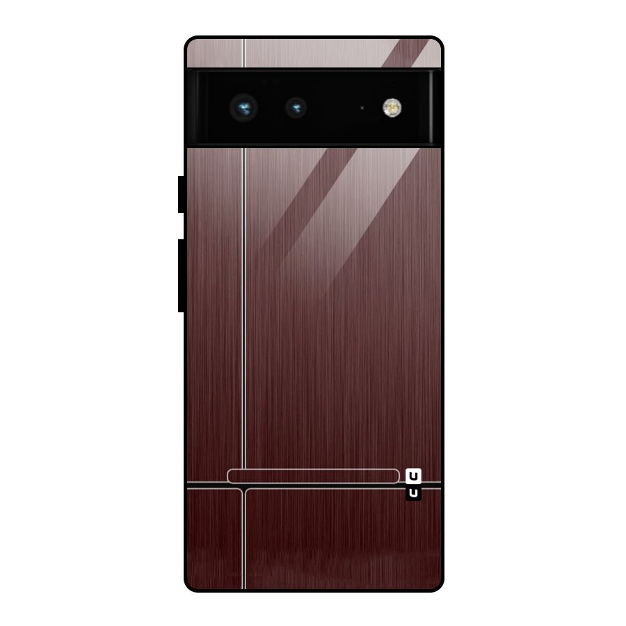 Dark Maroon Classic Design Glass Back Case for Google Pixel 6