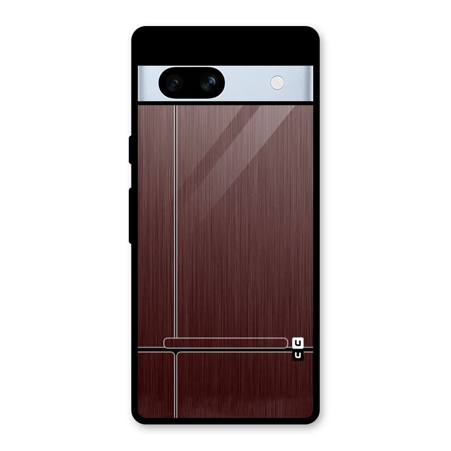 Dark Maroon Classic Design Glass Back Case for Google Pixel 7a