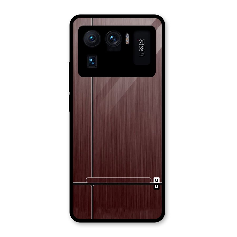 Dark Maroon Classic Design Glass Back Case for Mi 11 Ultra