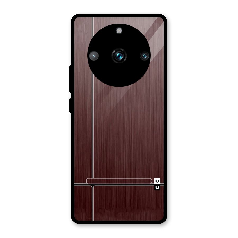 Dark Maroon Classic Design Glass Back Case for Realme 11 Pro Plus