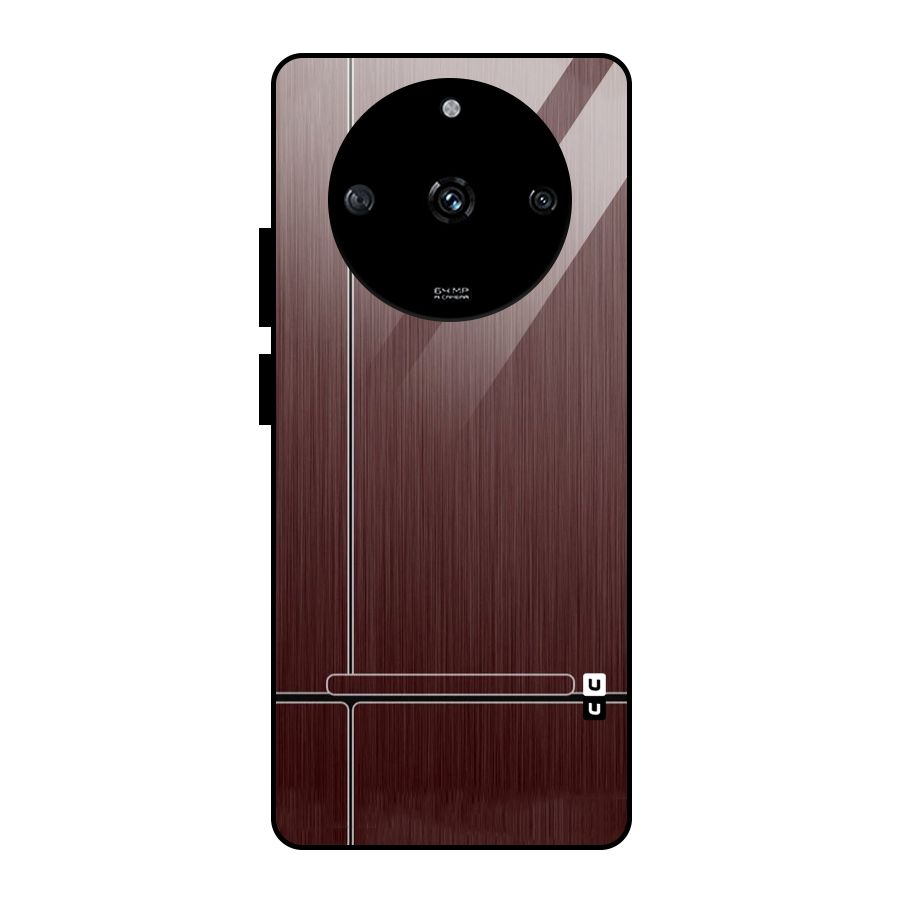 Dark Maroon Classic Design Glass Back Case for Realme Narzo 60 5G