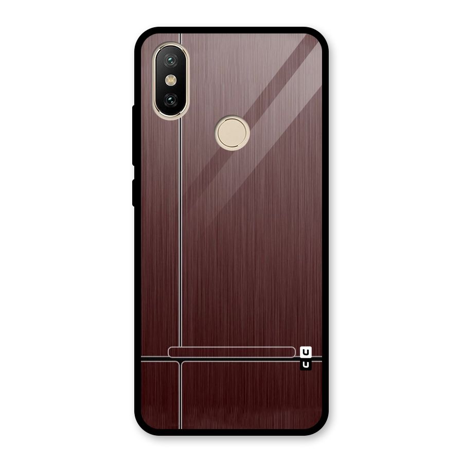 Dark Maroon Classic Design Glass Back Case for Redmi A2