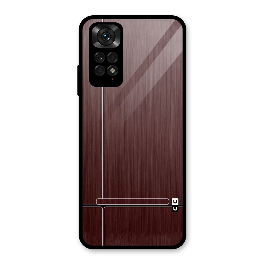 Dark Maroon Classic Design Glass Back Case for Redmi Note 11S