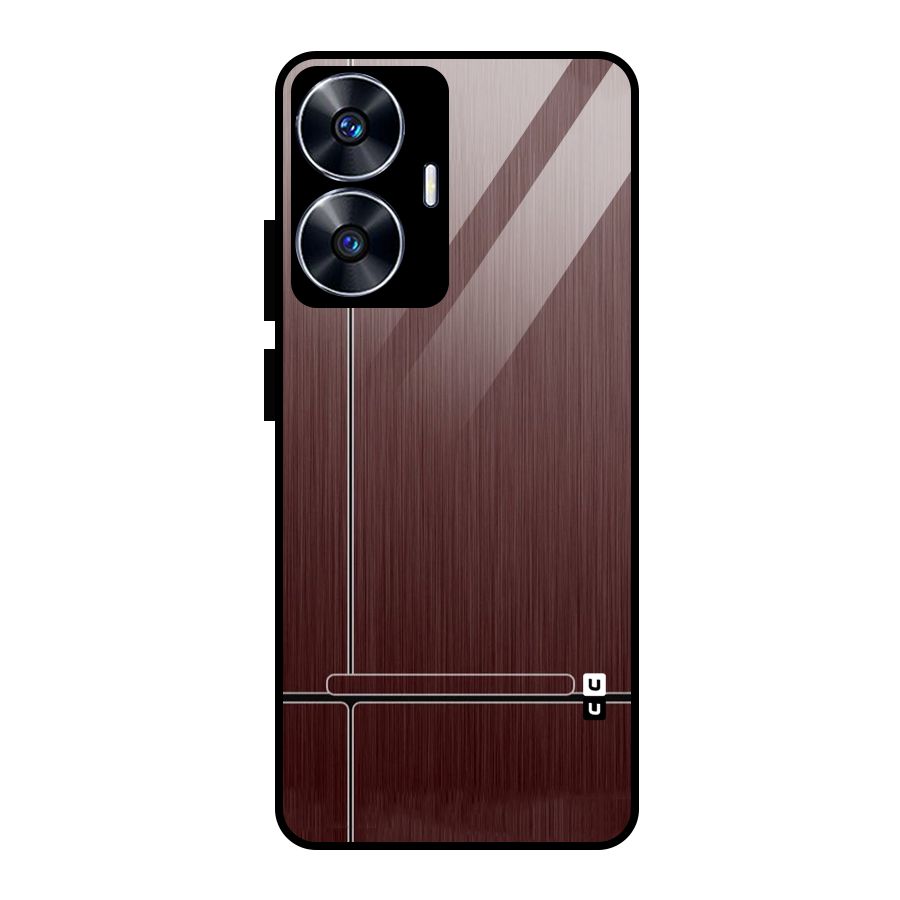 Dark Maroon Classic Design Glass Back Case for realme C55