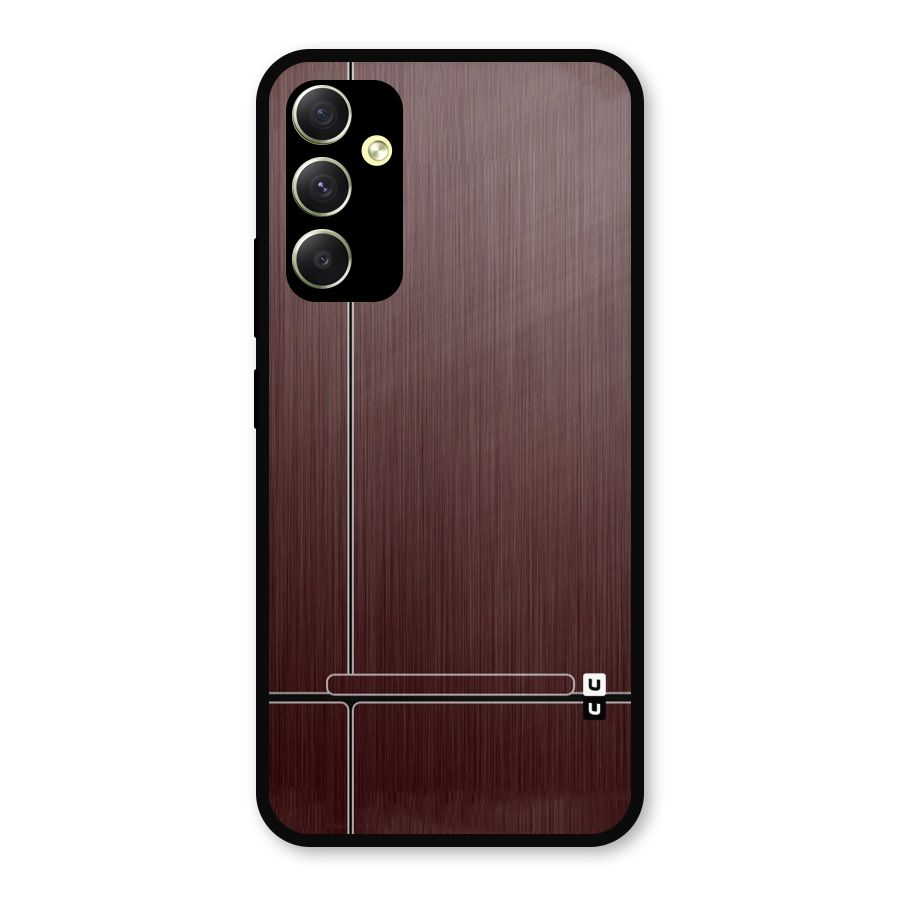 Dark Maroon Classic Design Metal Back Case for Galaxy A34