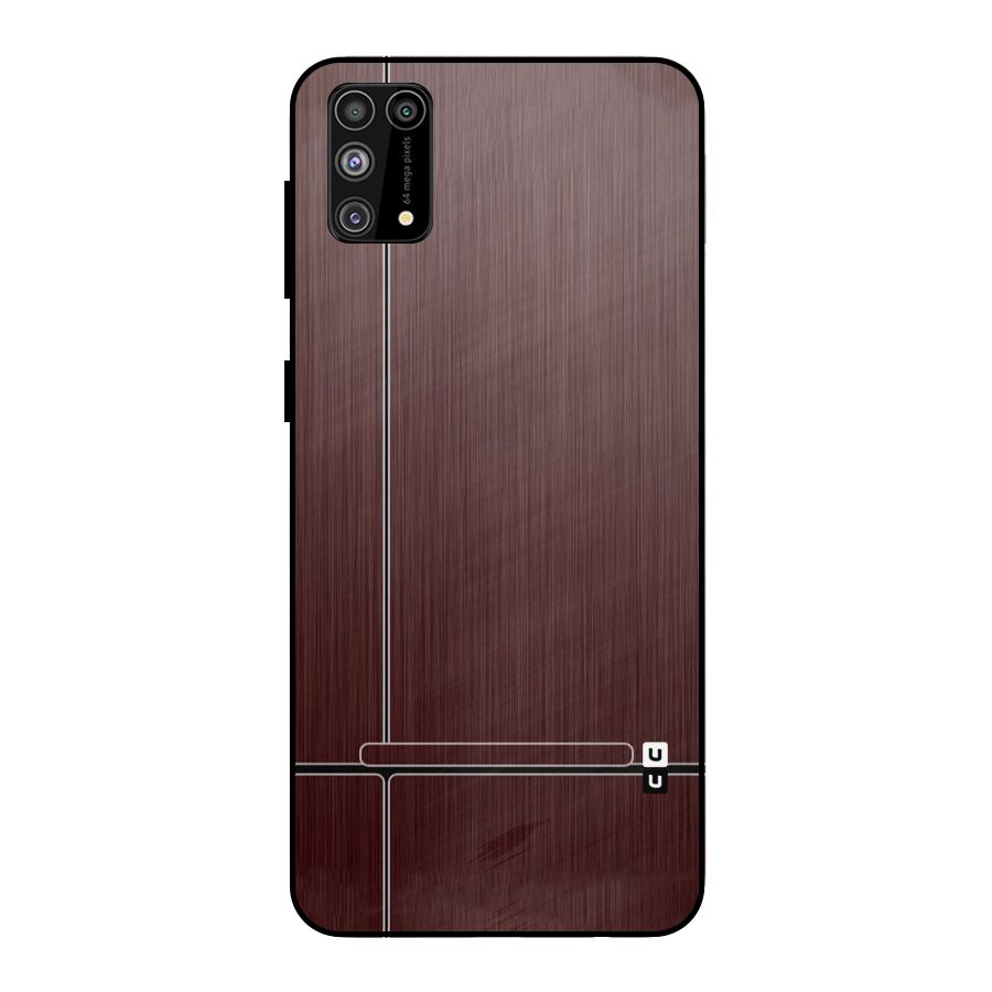 Dark Maroon Classic Design Metal Back Case for Galaxy F41