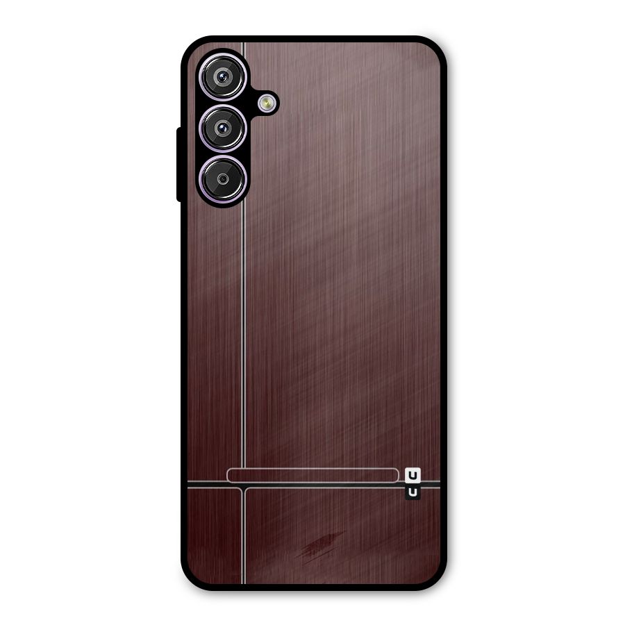 Dark Maroon Classic Design Metal Back Case for Galaxy M15