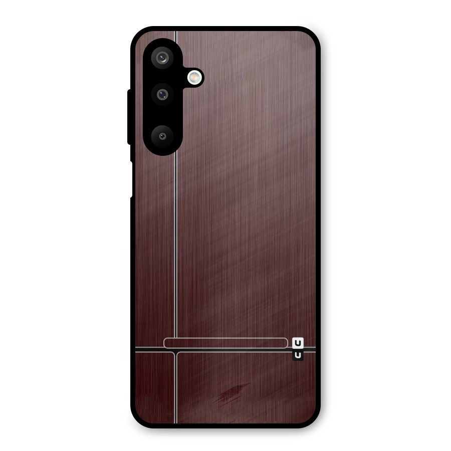 Dark Maroon Classic Design Metal Back Case for Galaxy M16