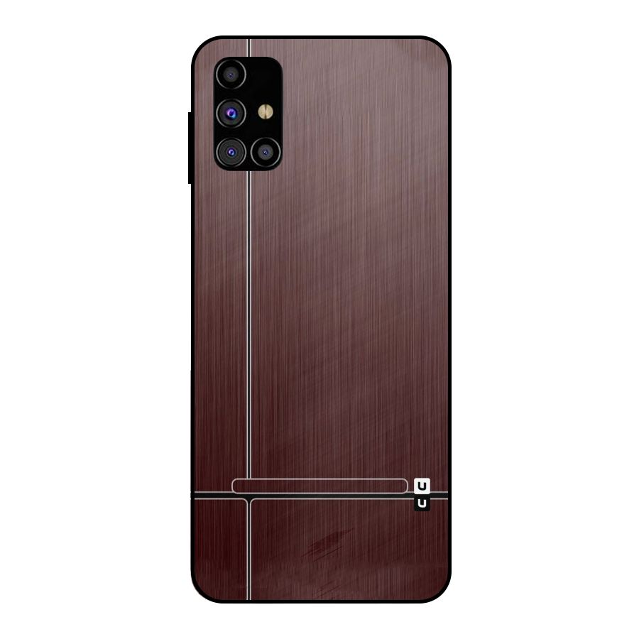 Dark Maroon Classic Design Metal Back Case for Galaxy M31s