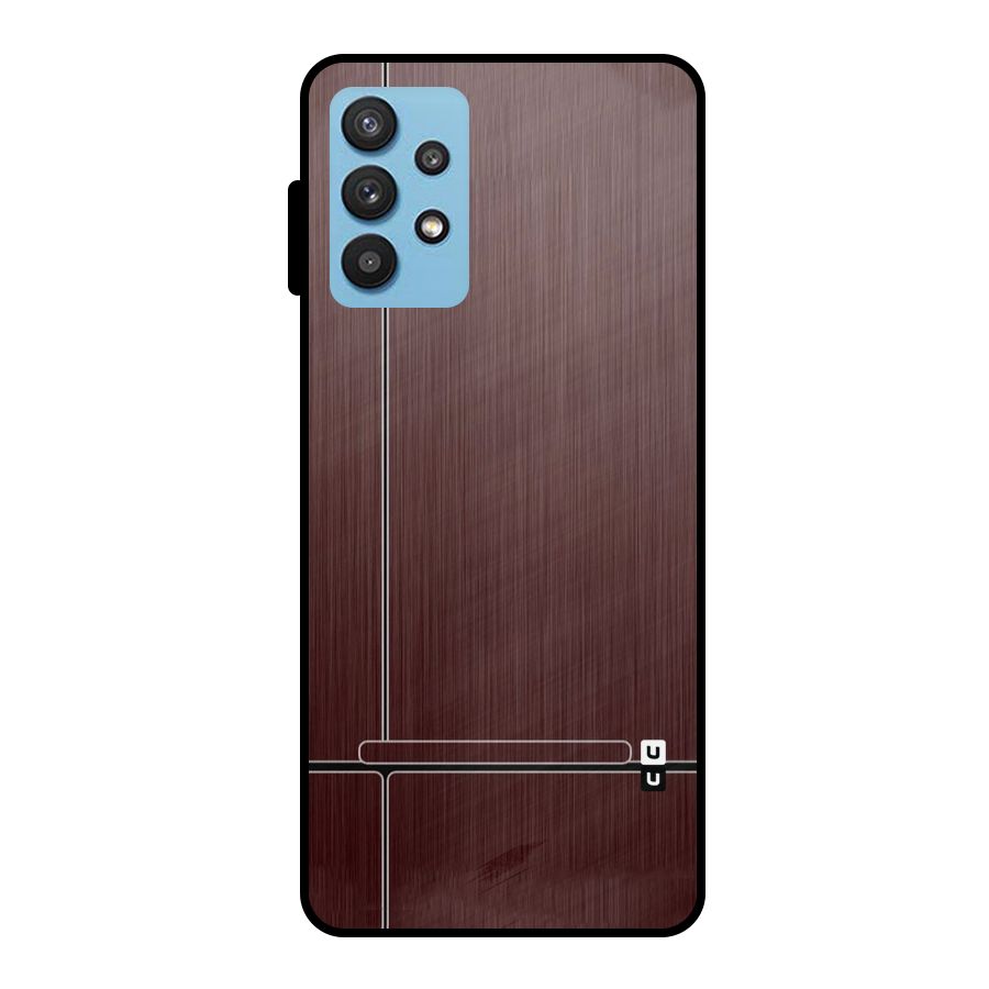 Dark Maroon Classic Design Metal Back Case for Galaxy M32 5G