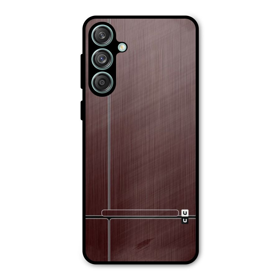 Dark Maroon Classic Design Metal Back Case for Galaxy M55 5G