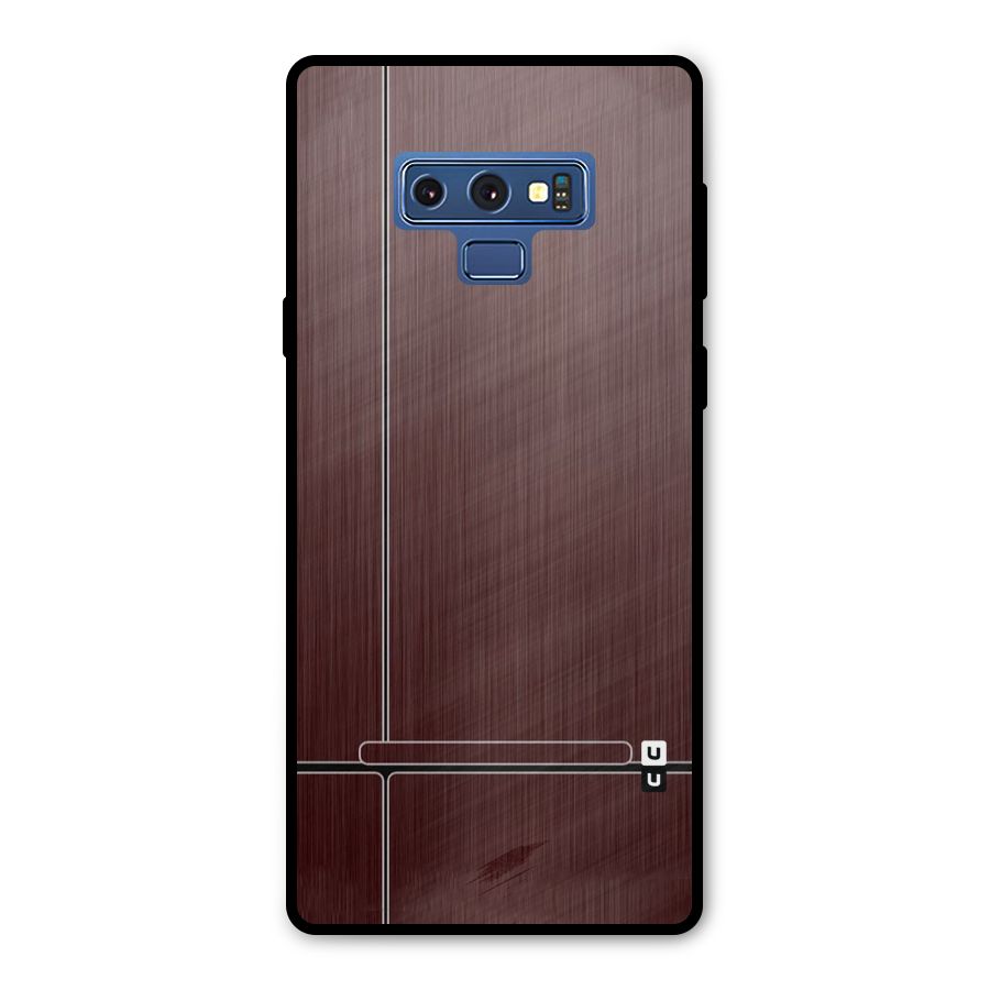Dark Maroon Classic Design Metal Back Case for Galaxy Note 9