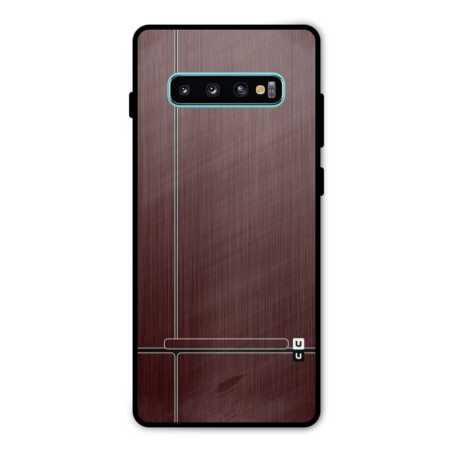 Dark Maroon Classic Design Metal Back Case for Galaxy S10 Plus
