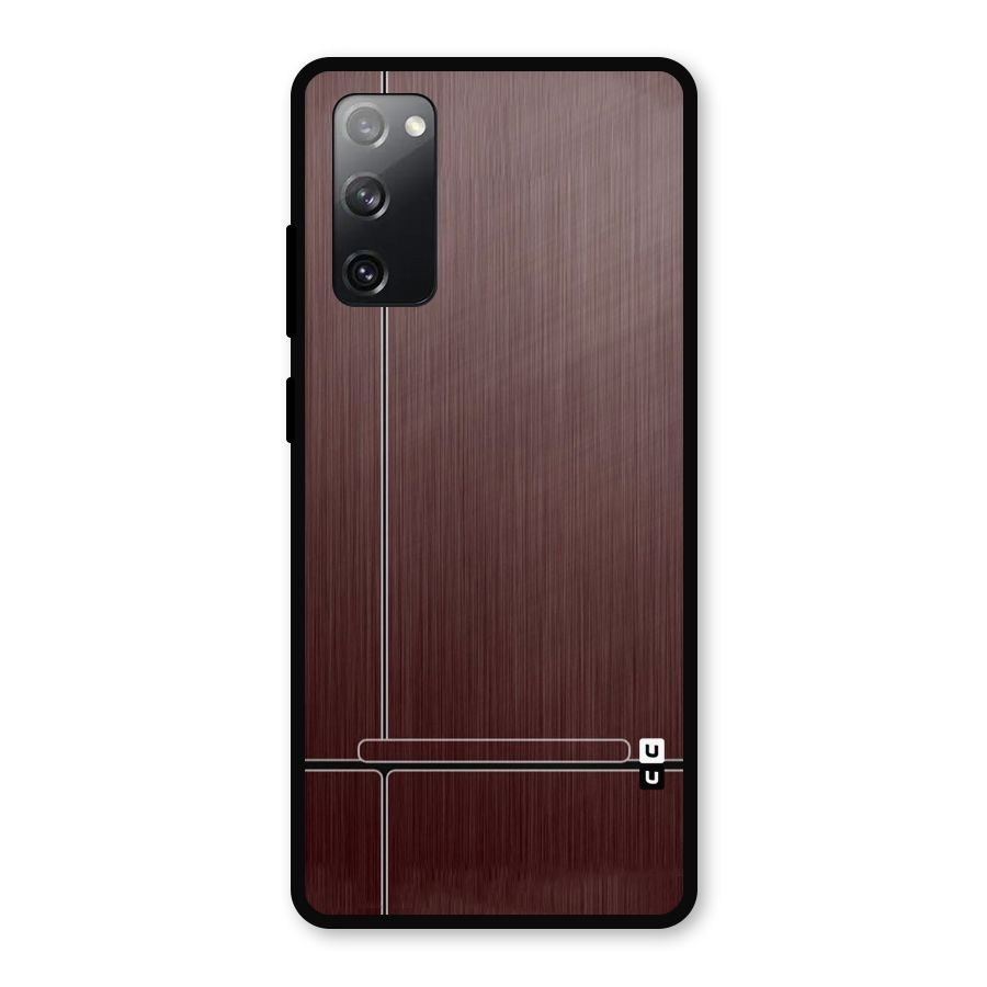 Dark Maroon Classic Design Metal Back Case for Galaxy S20 FE