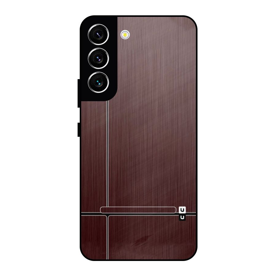 Dark Maroon Classic Design Metal Back Case for Galaxy S22 5G