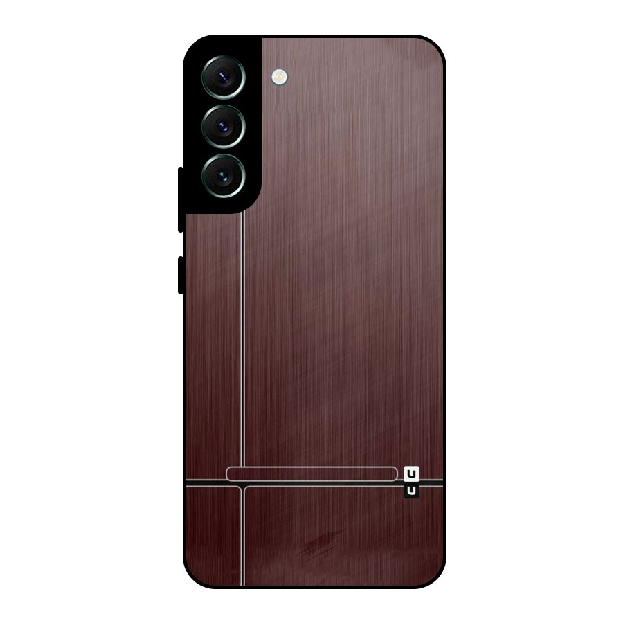 Dark Maroon Classic Design Metal Back Case for Galaxy S22 Plus 5G