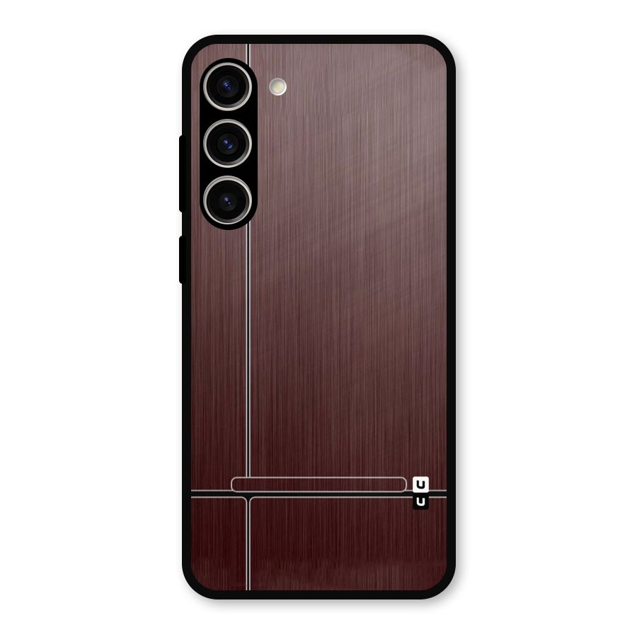 Dark Maroon Classic Design Metal Back Case for Galaxy S23 Plus
