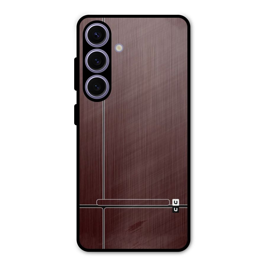 Dark Maroon Classic Design Metal Back Case for Galaxy S24