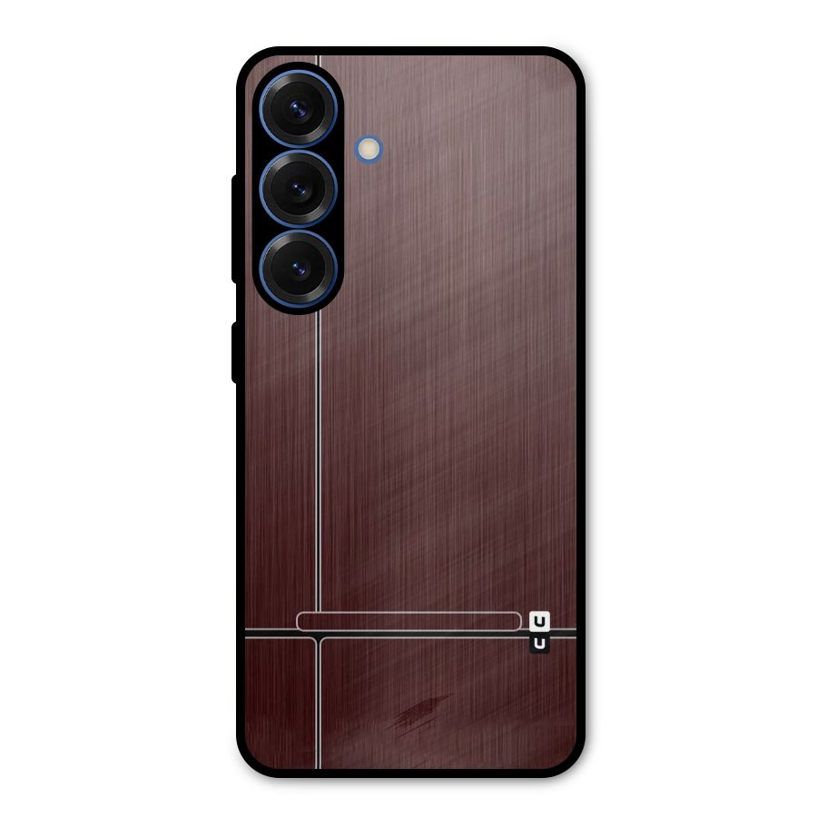Dark Maroon Classic Design Metal Back Case for Galaxy S25