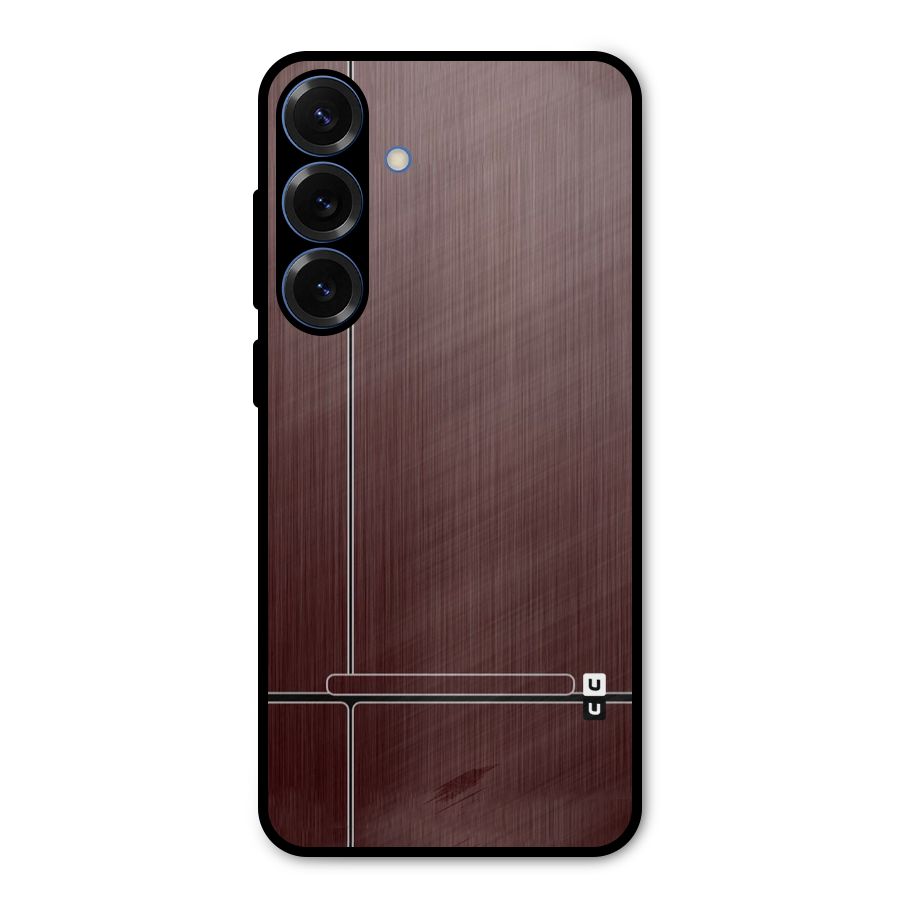 Dark Maroon Classic Design Metal Back Case for Galaxy S25 Plus