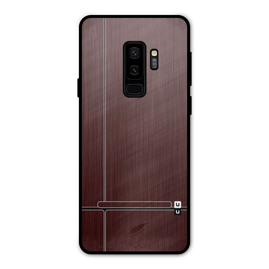 Dark Maroon Classic Design Metal Back Case for Galaxy S9 Plus