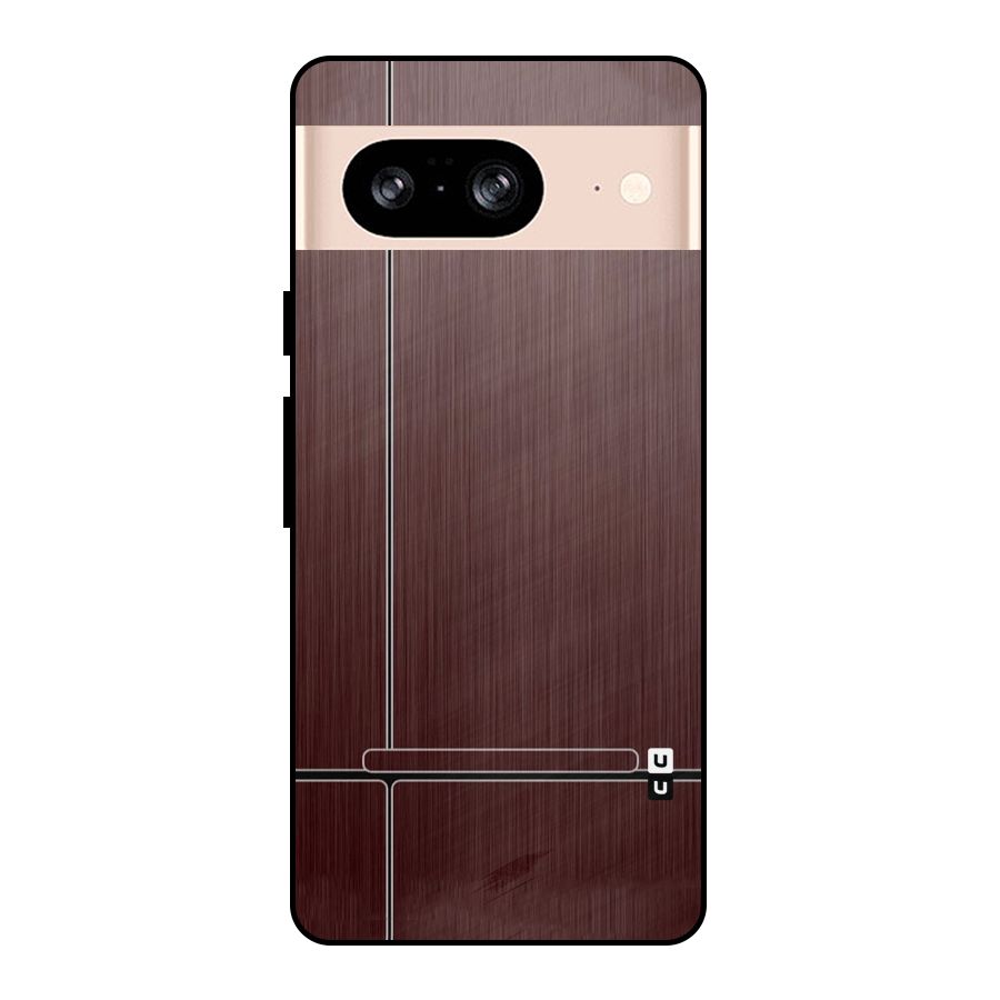 Dark Maroon Classic Design Metal Back Case for Google Pixel 8