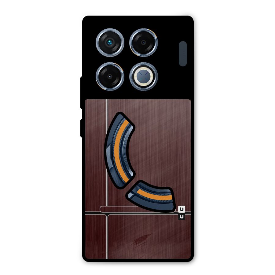 Dark Maroon Classic Design Metal Back Case for Infinix GT 20 Pro