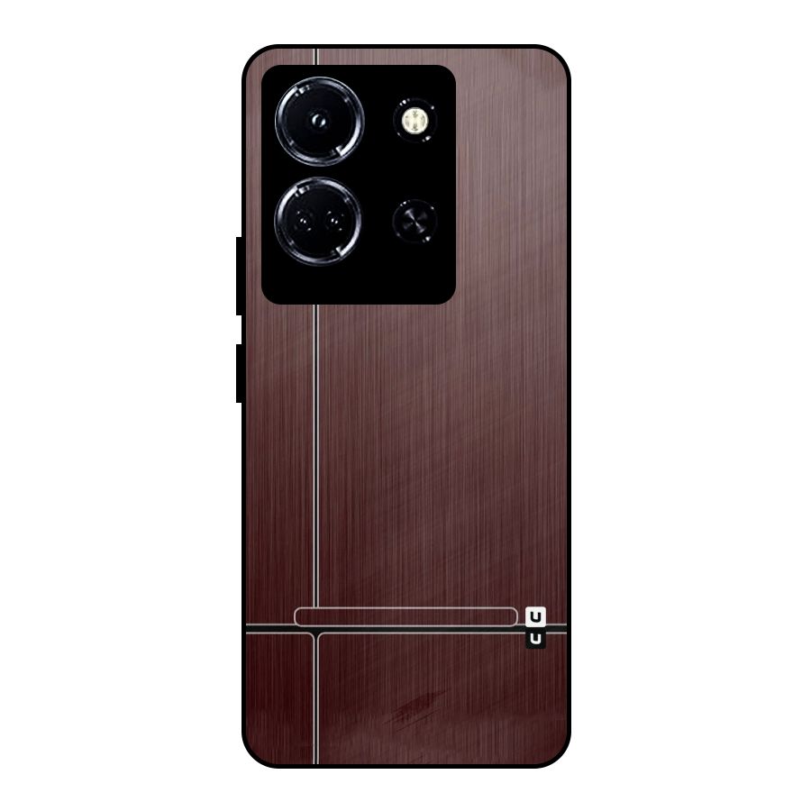 Dark Maroon Classic Design Metal Back Case for Infinix Note 30 5G