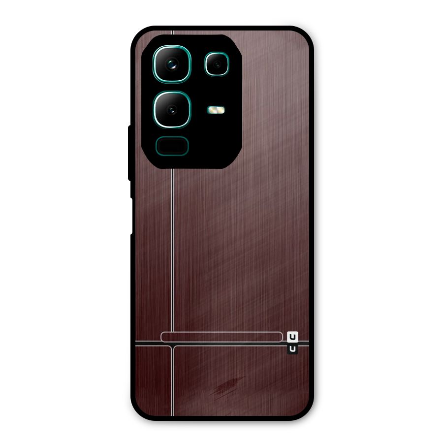 Dark Maroon Classic Design Metal Back Case for Infinix Note 50x