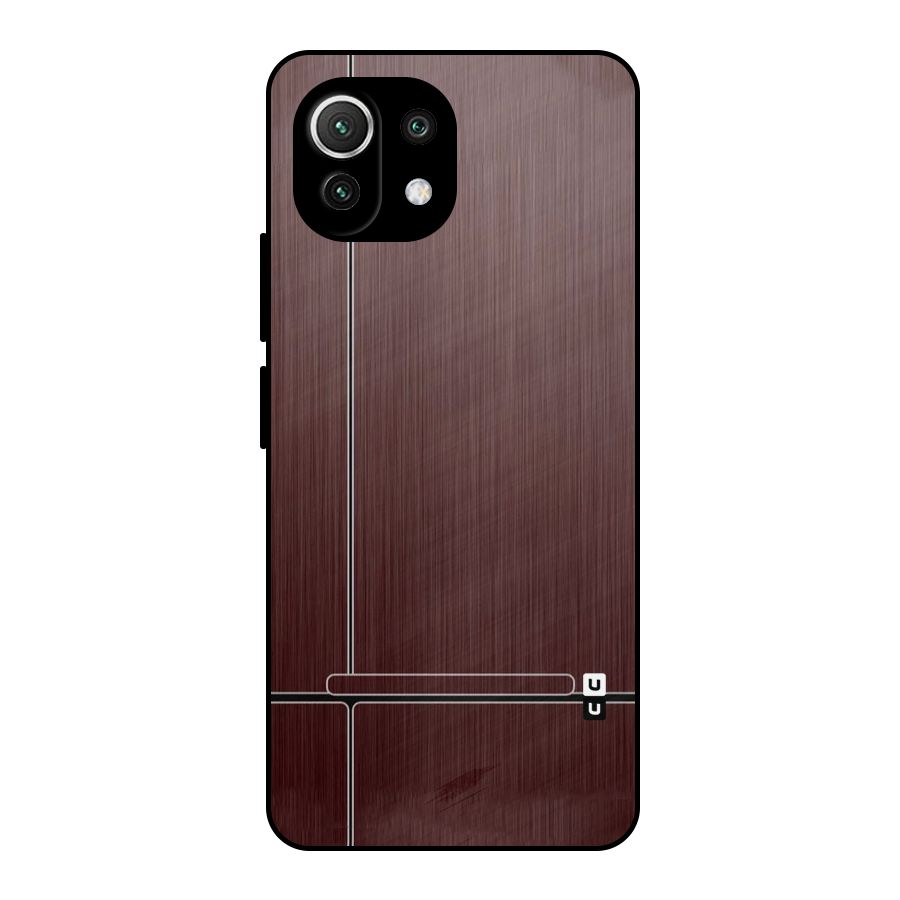 Dark Maroon Classic Design Metal Back Case for Mi 11 Lite