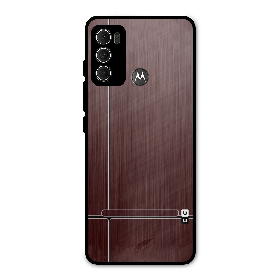 Dark Maroon Classic Design Metal Back Case for Moto G60
