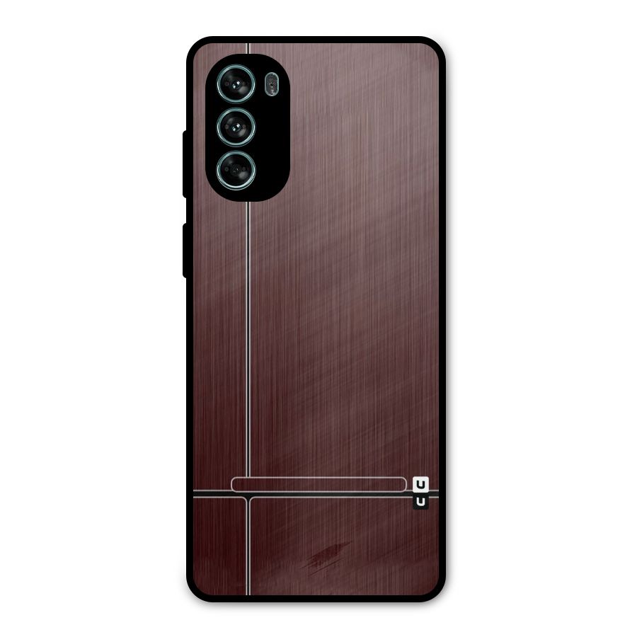 Dark Maroon Classic Design Metal Back Case for Moto G62