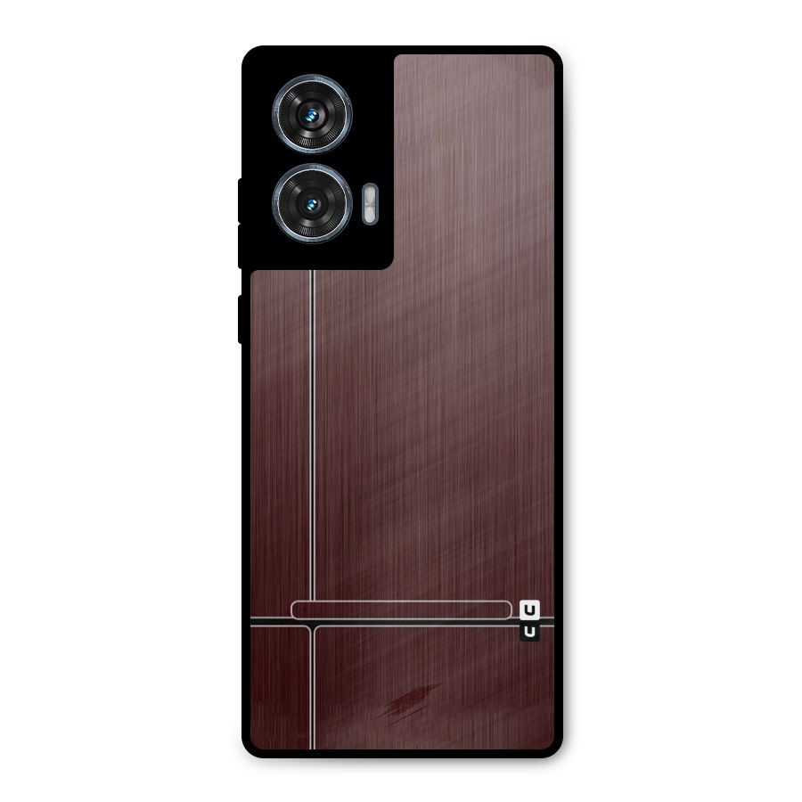 Dark Maroon Classic Design Metal Back Case for Motorola Edge 50 Fusion